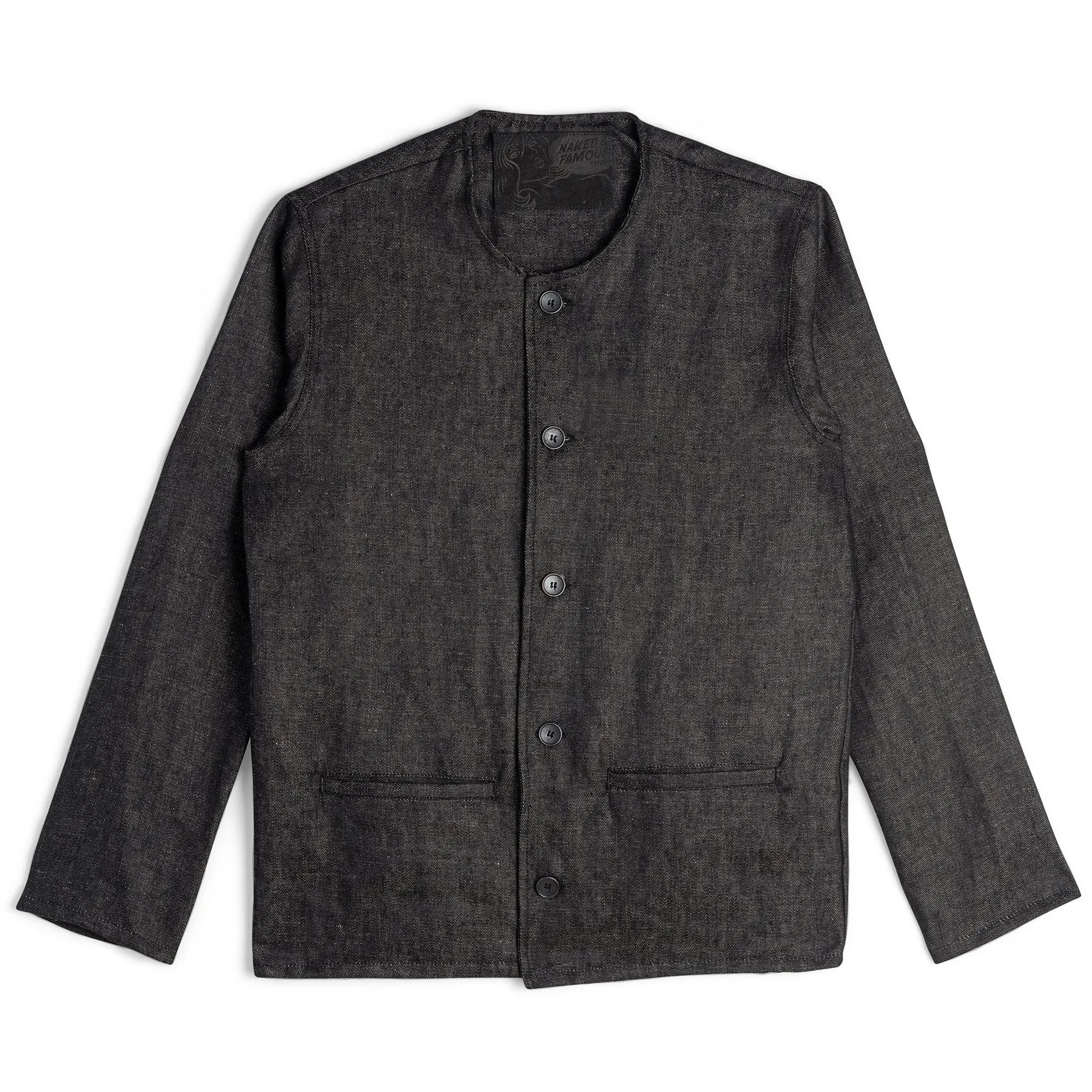Smart Jacket - Raw Linen Denim – Black