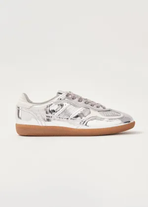 Tb.490 Rife Shimmer Leather Sneakers - Silver Cream
