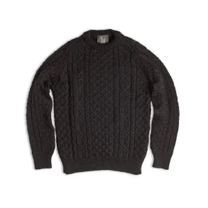 The Traditional Wool Cable Knit Navy Jumper