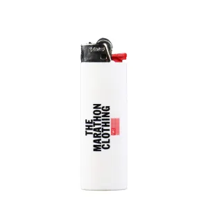 TMC Stacked Logo Lighter - White