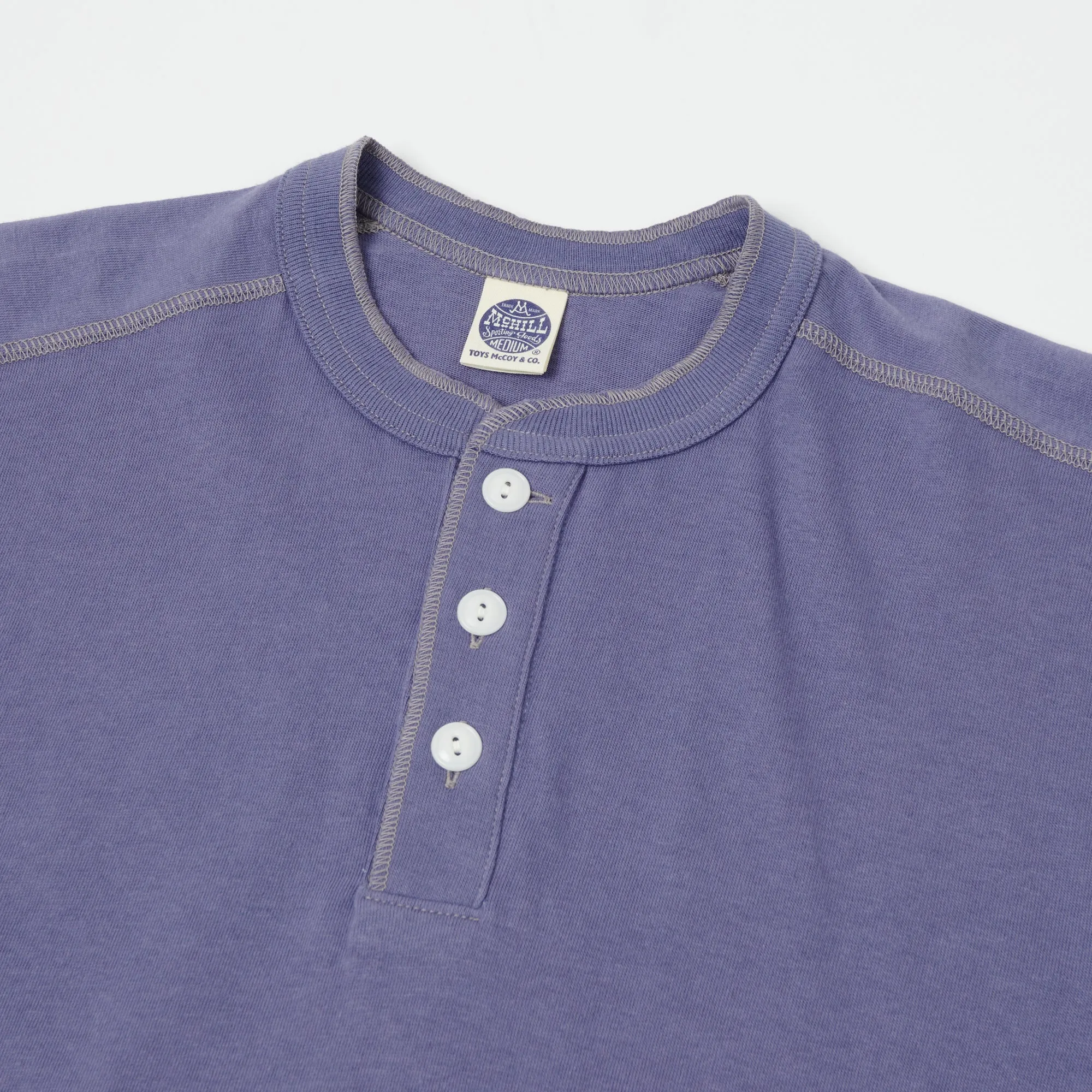 TOYS McCOY TMC2033 Union Henley - Purple Blue