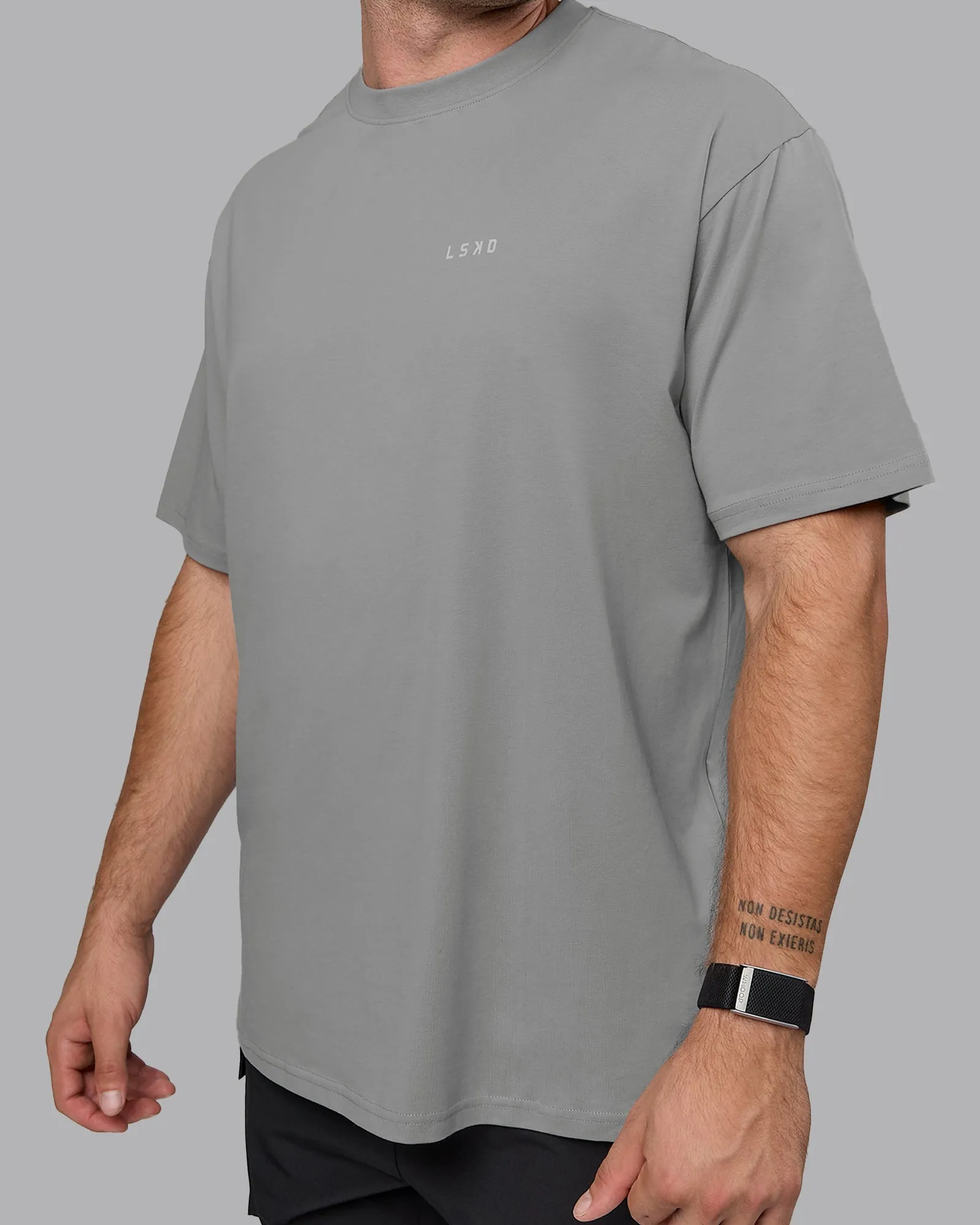 Unisex 1% Better Value Series FLXCotton Tee Oversize - Circular Grey-White