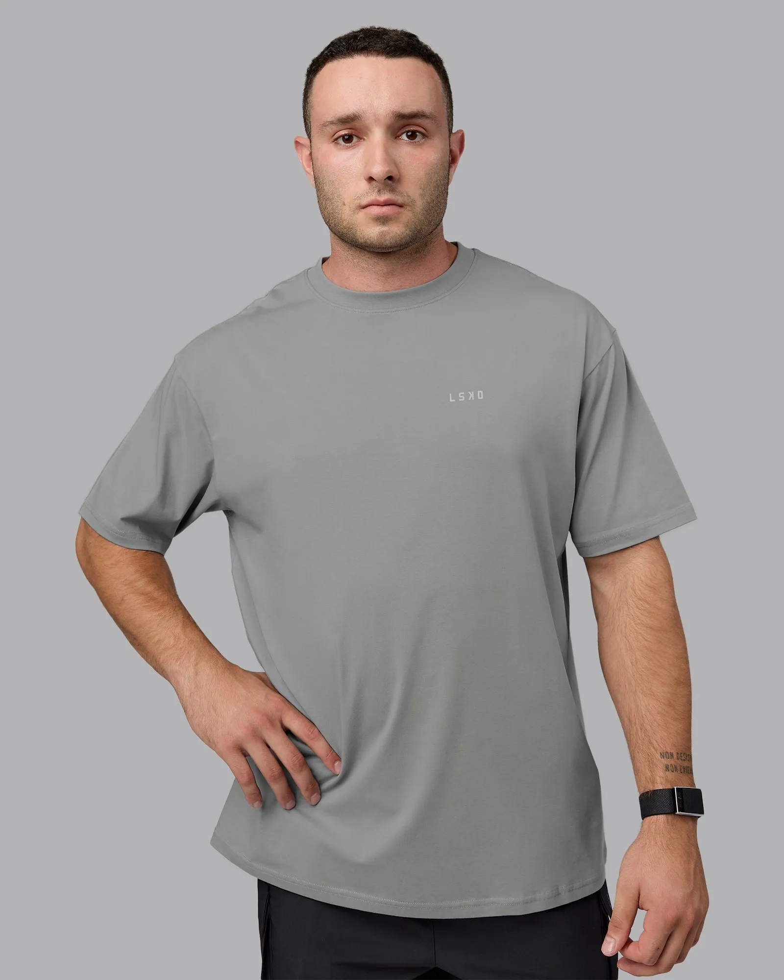 Unisex 1% Better Value Series FLXCotton Tee Oversize - Circular Grey-White