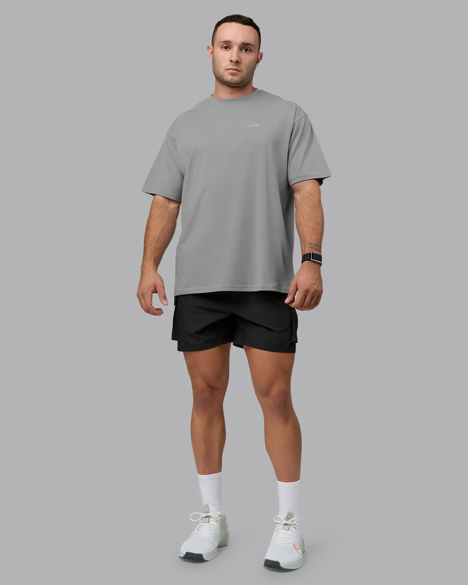 Unisex 1% Better Value Series FLXCotton Tee Oversize - Circular Grey-White