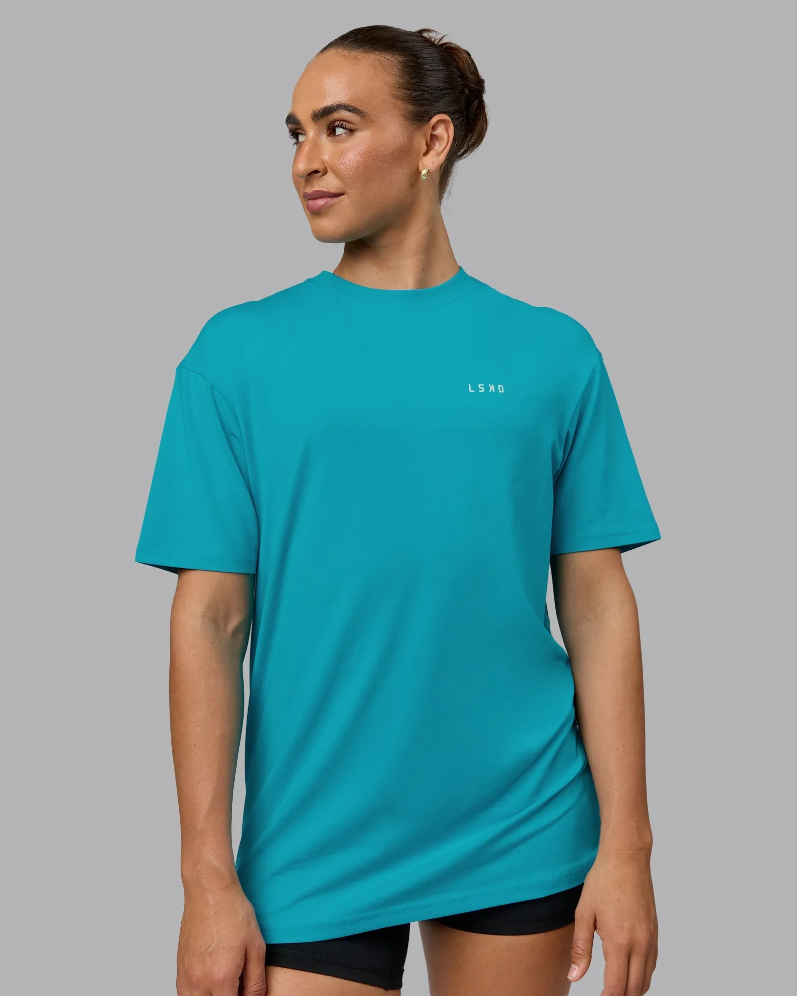 Unisex Enjoy the Journey Value Series FLXCotton Tee Oversize - Bluebird-Surf Spray