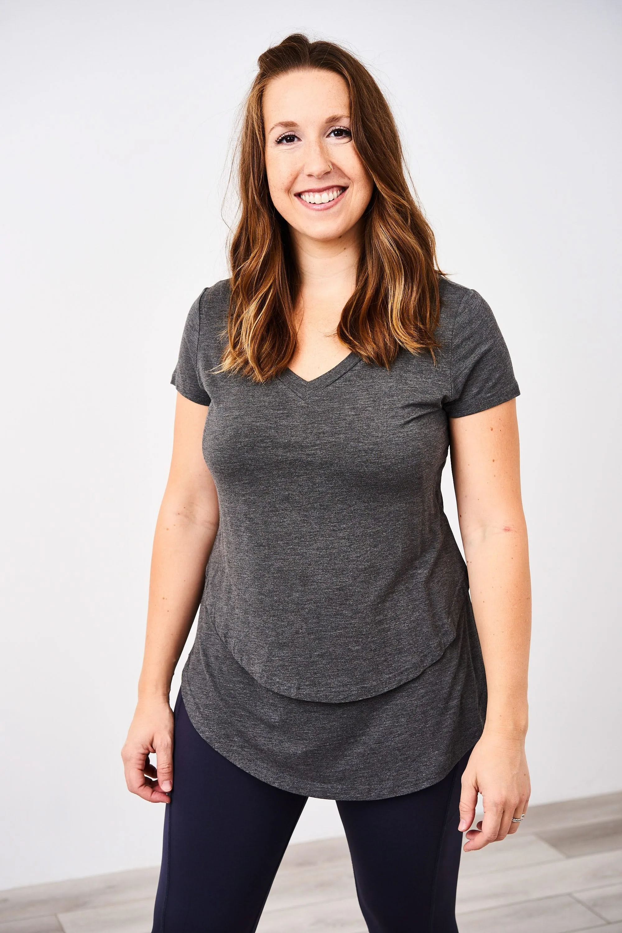 V-Neck Boyfriend Nursing Tee
