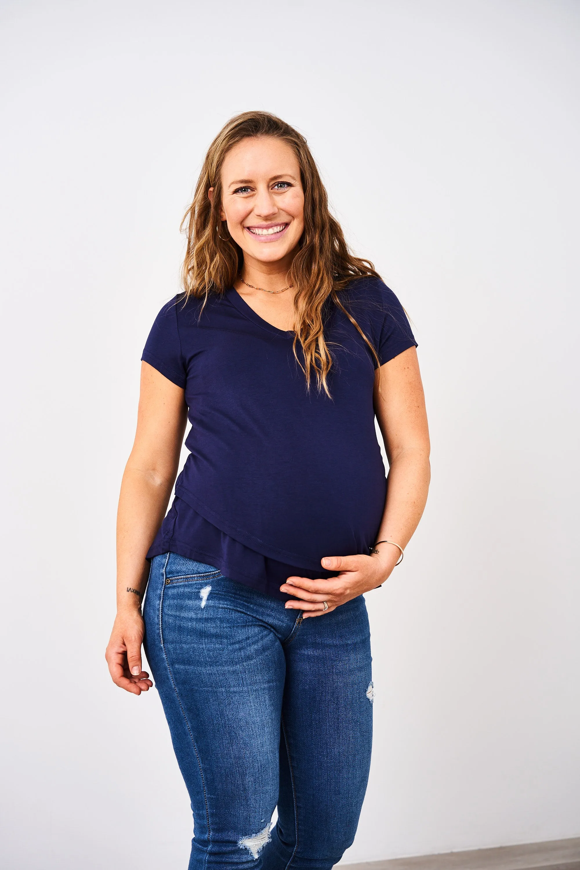 V-Neck Boyfriend Nursing Tee