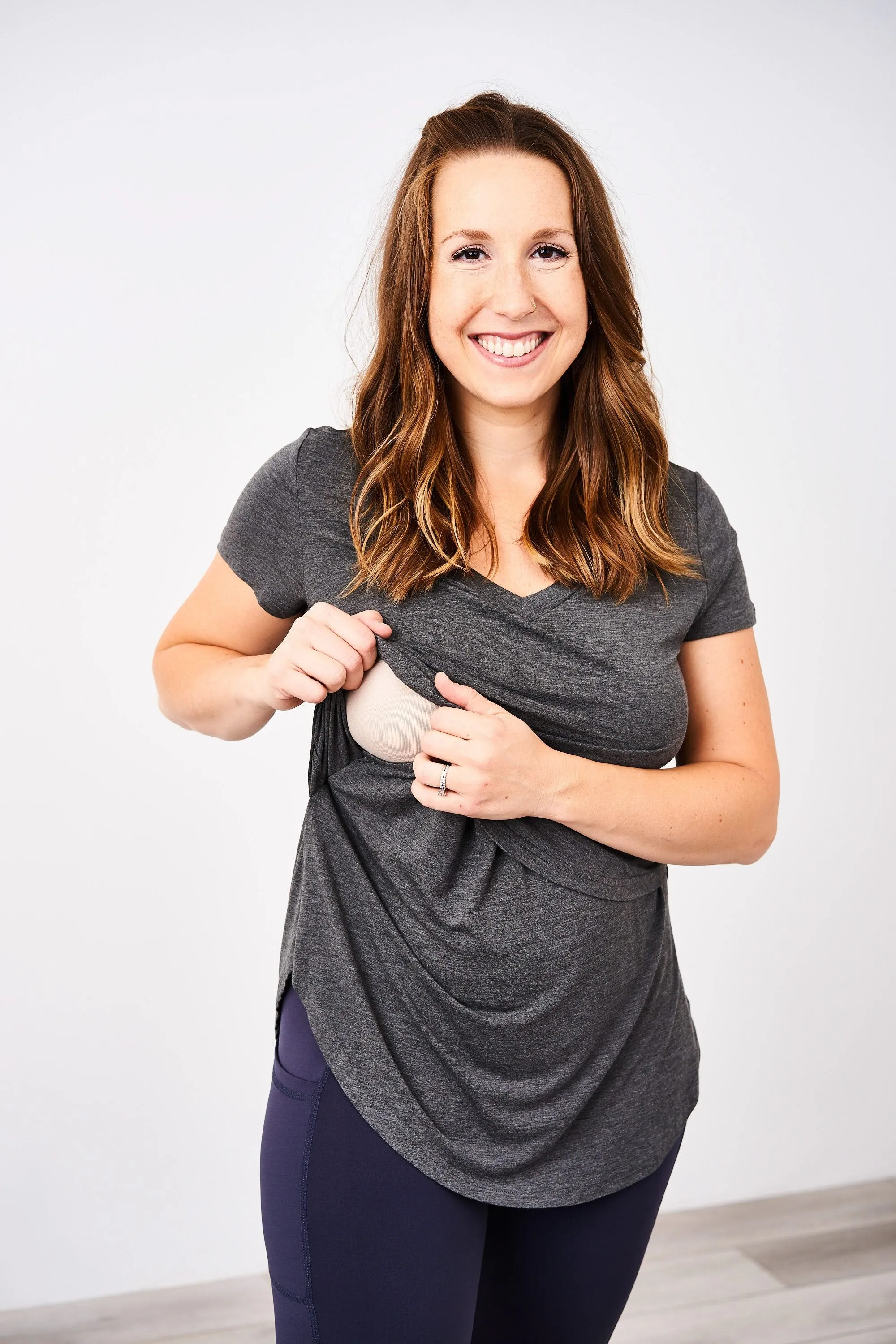 V-Neck Boyfriend Nursing Tee