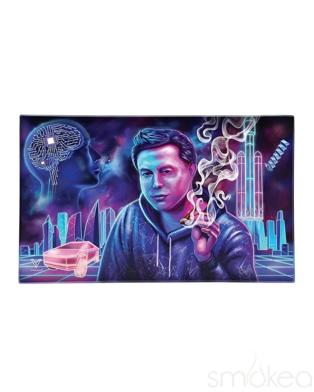 V Syndicate "Space Xhale" Glass Rolling Tray