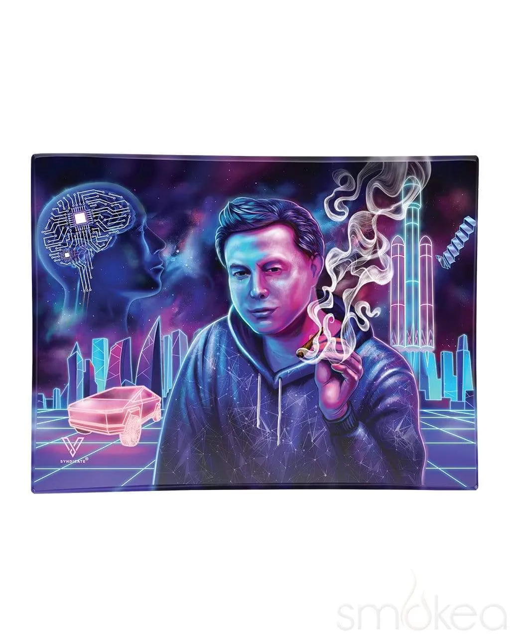 V Syndicate "Space Xhale" Glass Rolling Tray