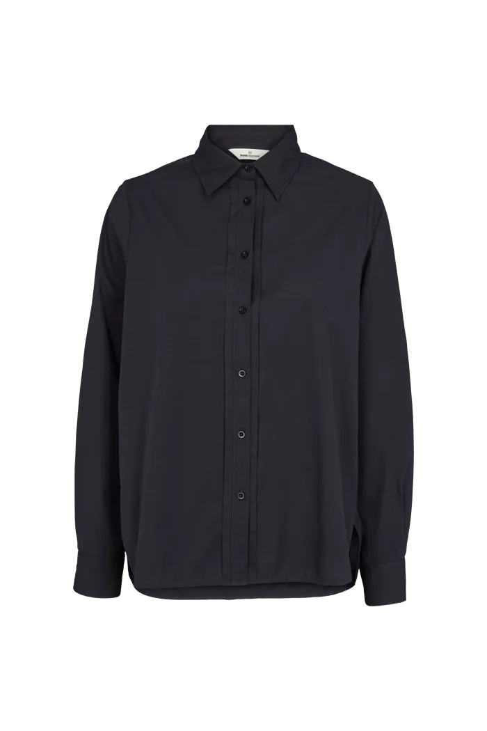 Vilde Pleat Shirt - Black