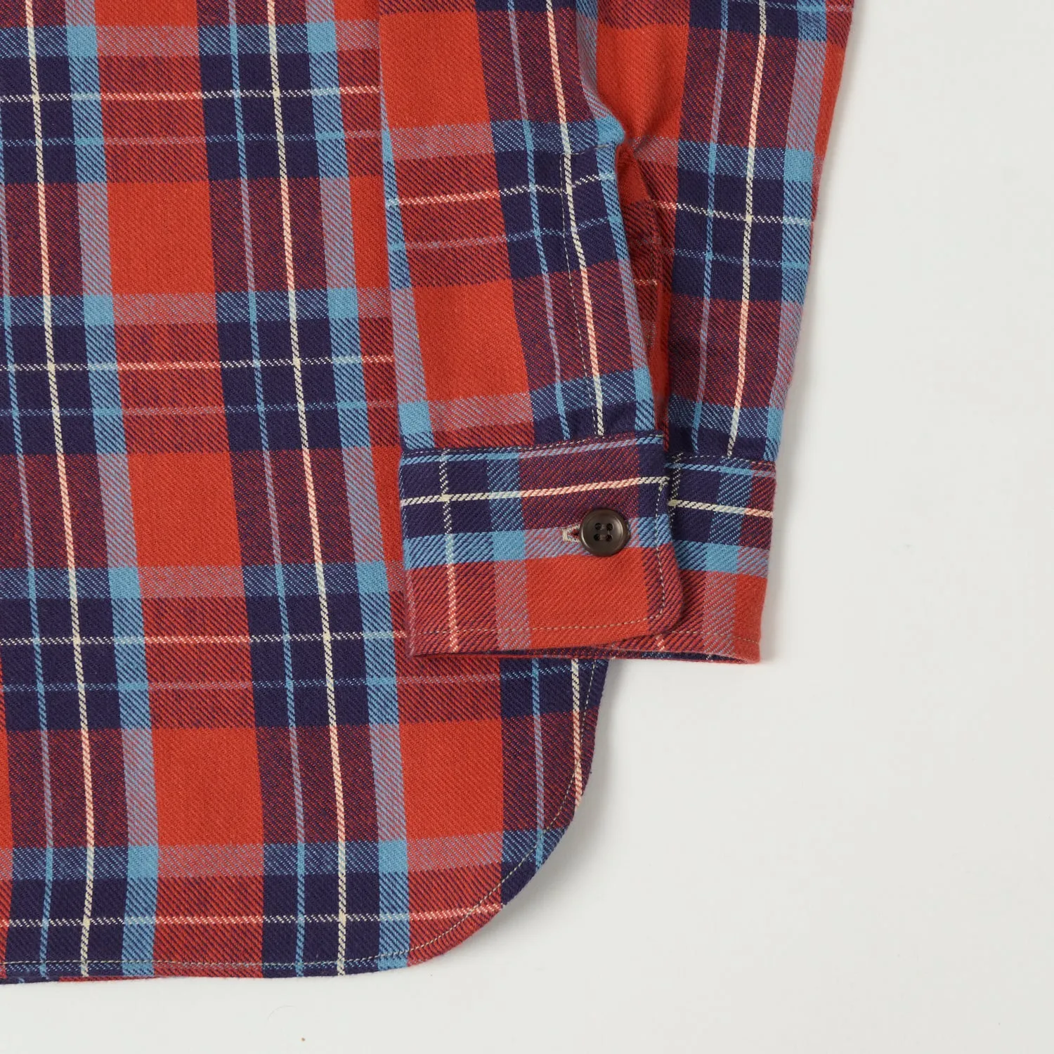 Warehouse & Co 3022 'G Pattern' Check Flannel Shirt - Salmon/Navy