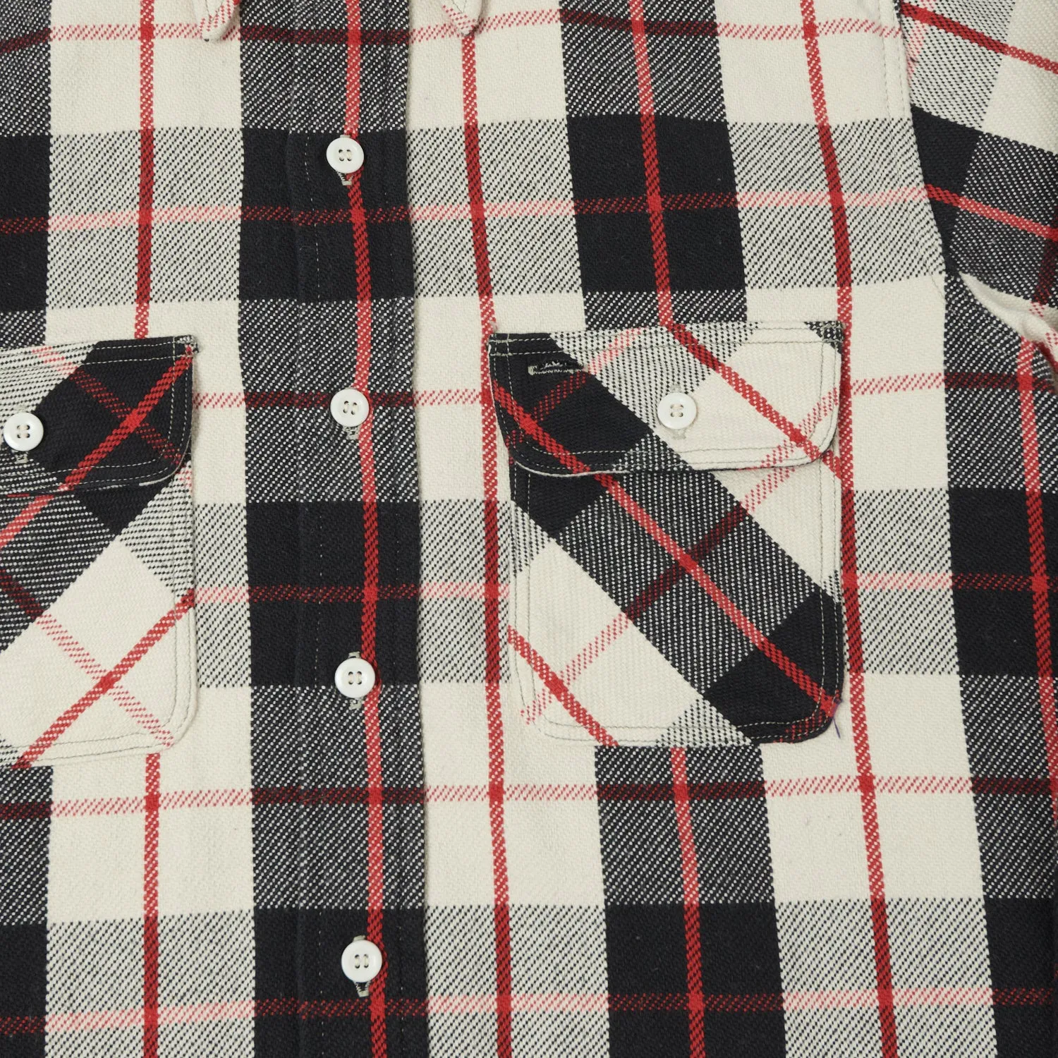 Warehouse & Co 3104 Flannel Shirt 'B Pattern' - Black