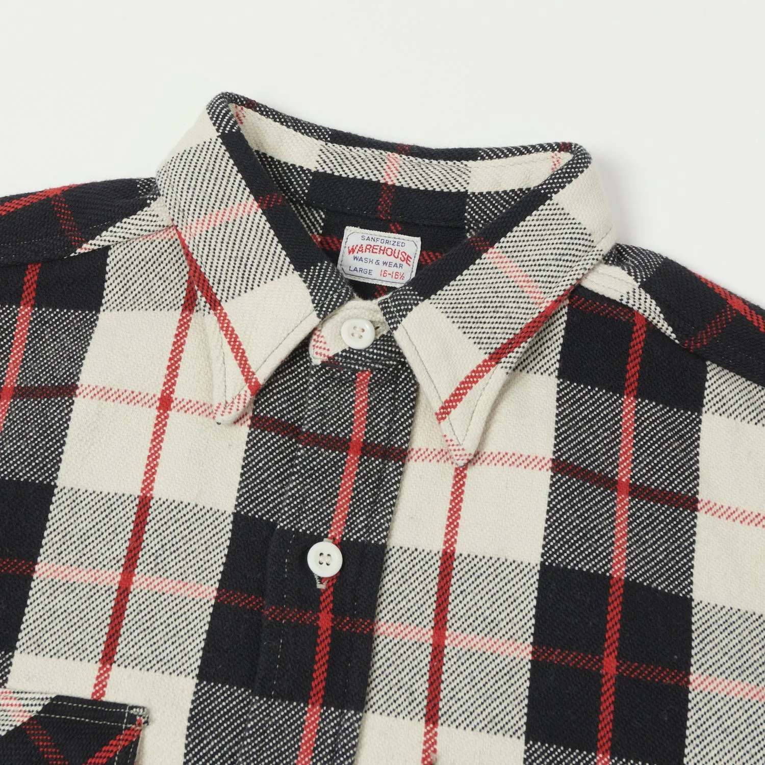 Warehouse & Co 3104 Flannel Shirt 'B Pattern' - Black