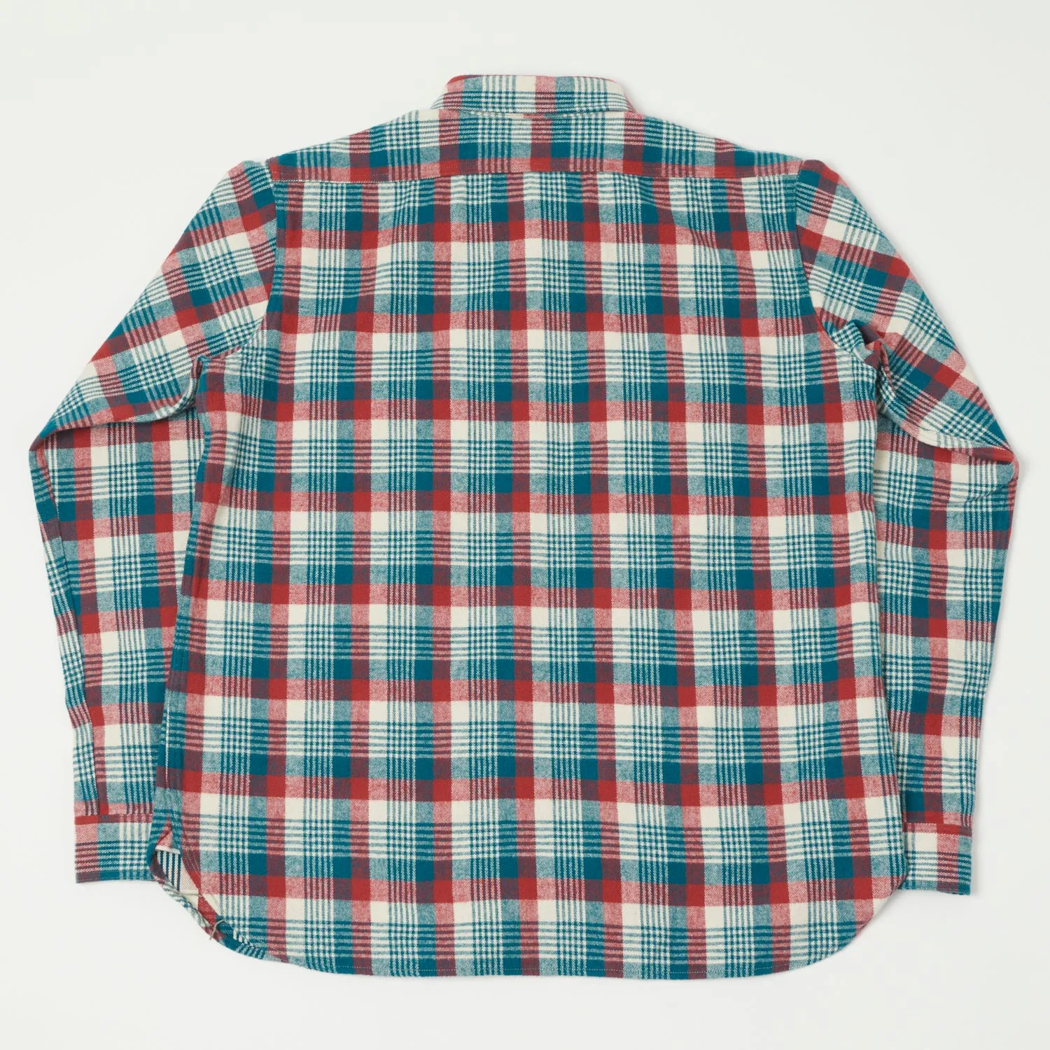 Warehouse & Co 3104  Flannel Shirt 'D Pattern' - Blue Green