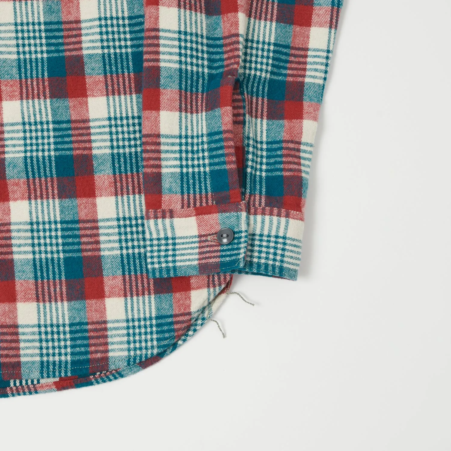 Warehouse & Co 3104  Flannel Shirt 'D Pattern' - Blue Green
