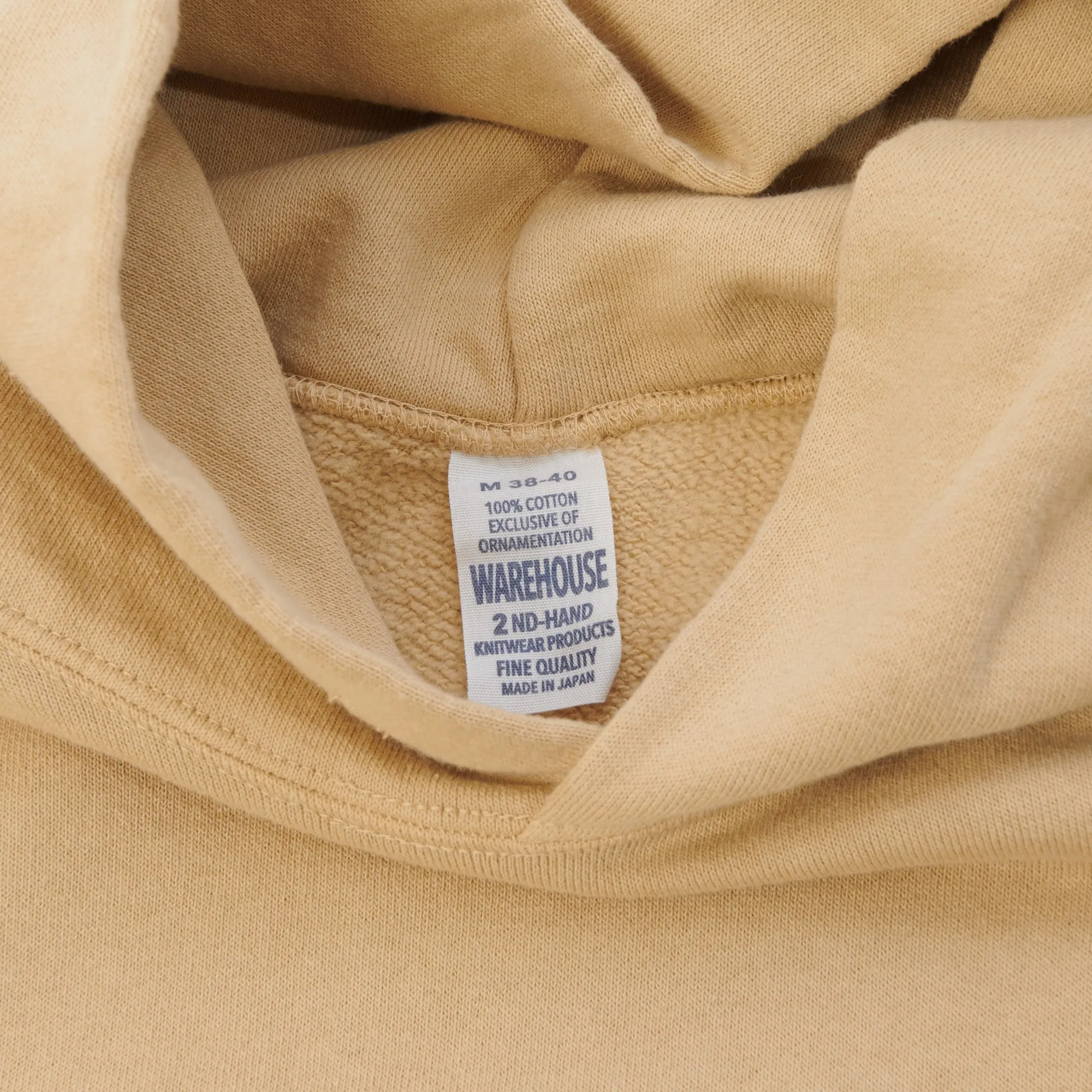 Warehouse & Co 462 Plain Hooded Sweatshirt - Dark Beige