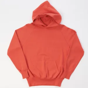 Warehouse & Co 462 Plain Hooded Sweatshirt - Faded Red