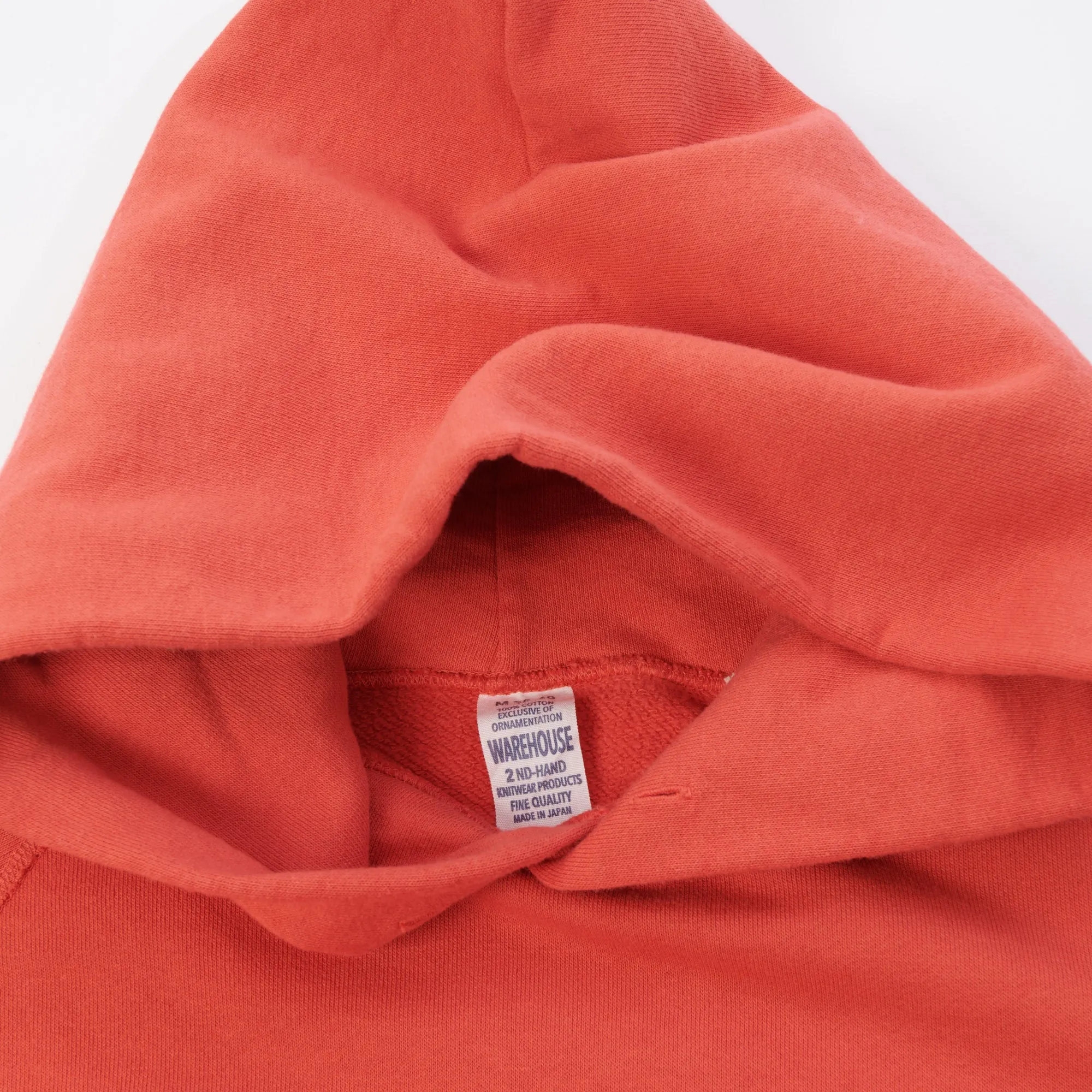 Warehouse & Co 462 Plain Hooded Sweatshirt - Faded Red