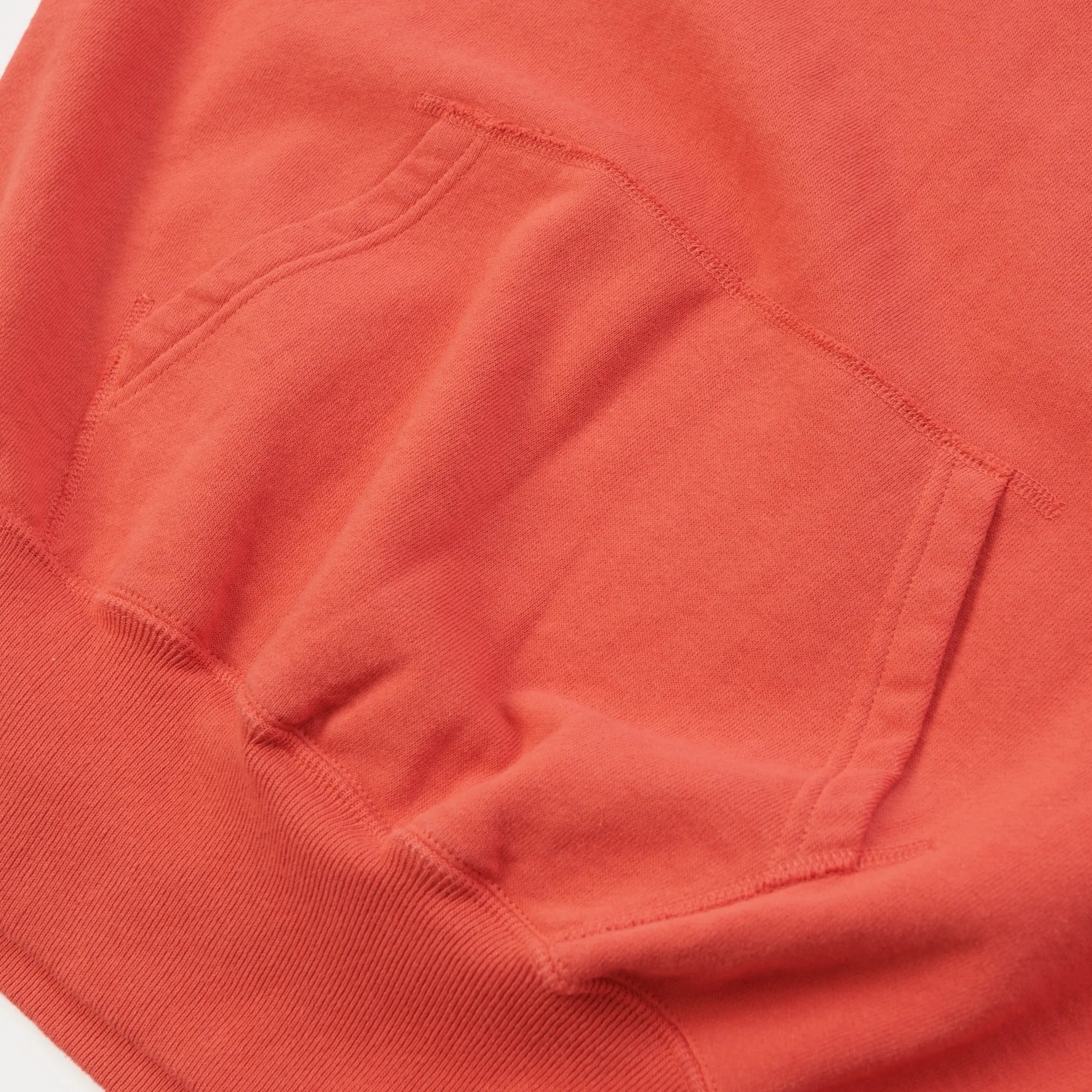 Warehouse & Co 462 Plain Hooded Sweatshirt - Faded Red