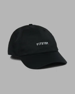 Washed Fitstop Hat - Washed Black