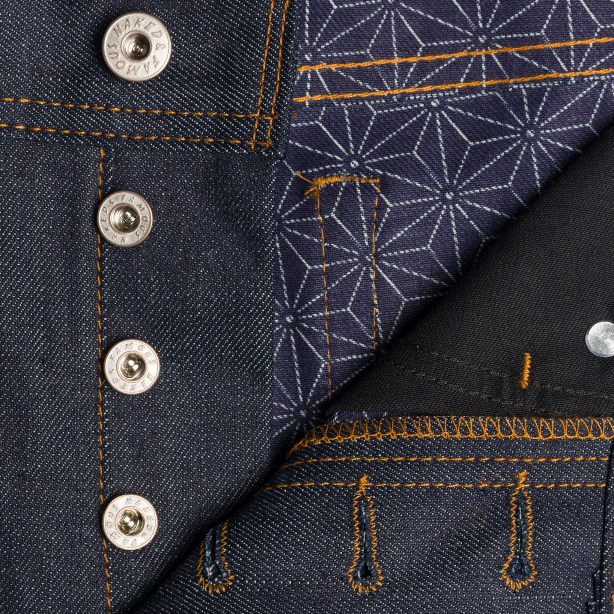 Weird Guy - Asanoha Kimono Print Selvedge