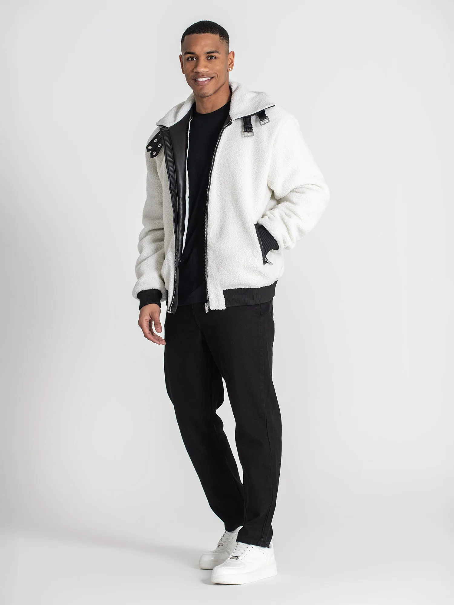 White Cocoon Sherpa Jacket