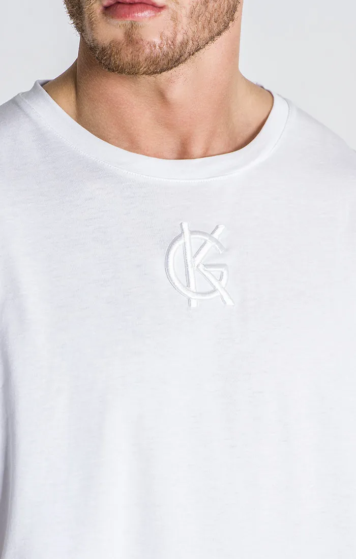 White Hydrate Embroidery Tee