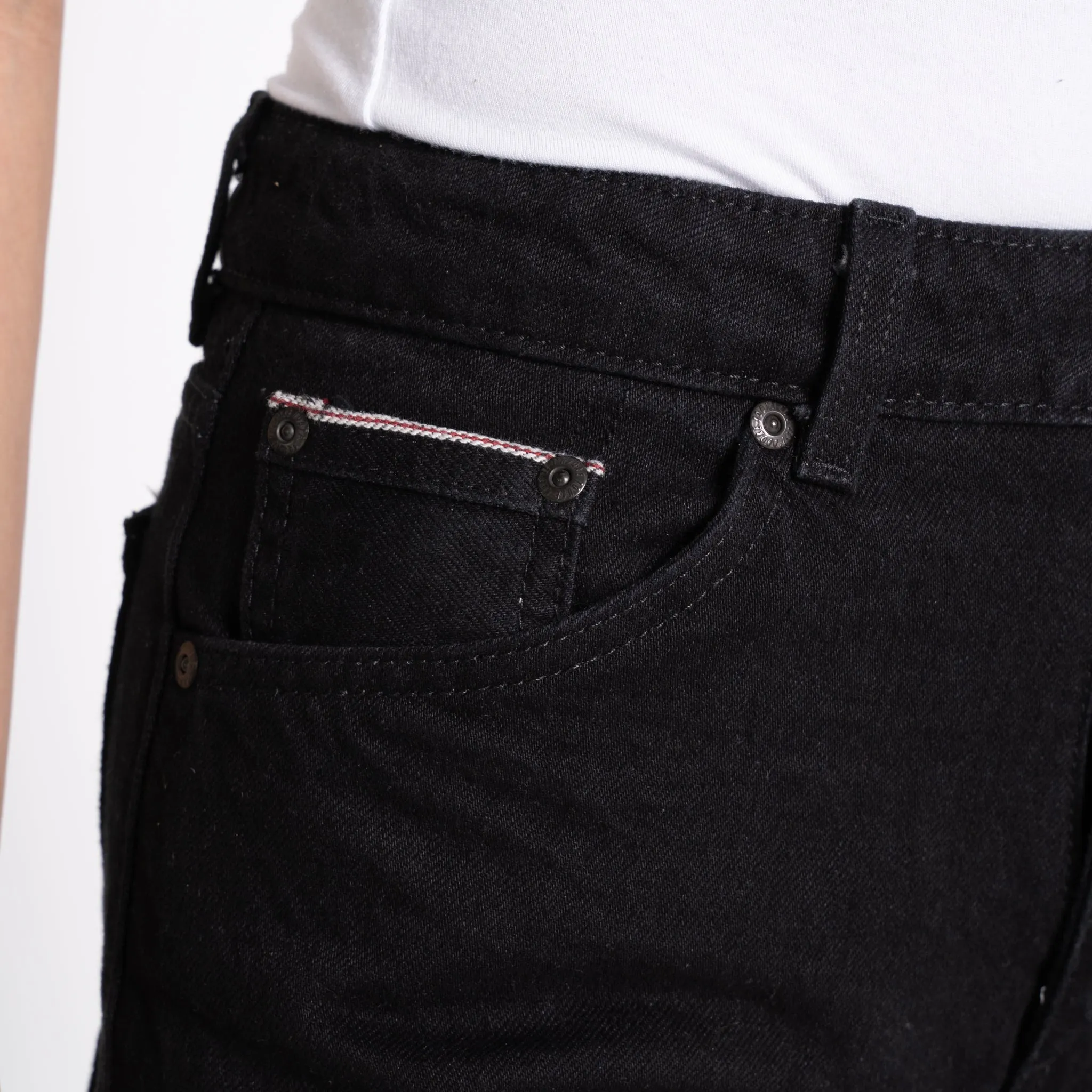Women's - Max - Solid Black Selvedge