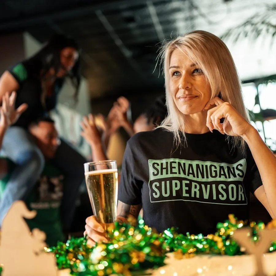 Women's Shenanigans Supervisor Boyfriend Fit T-Shirt - Black