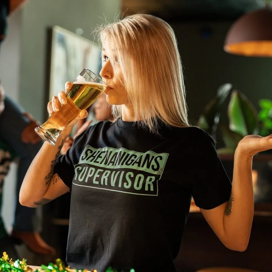 Women's Shenanigans Supervisor Boyfriend Fit T-Shirt - Black