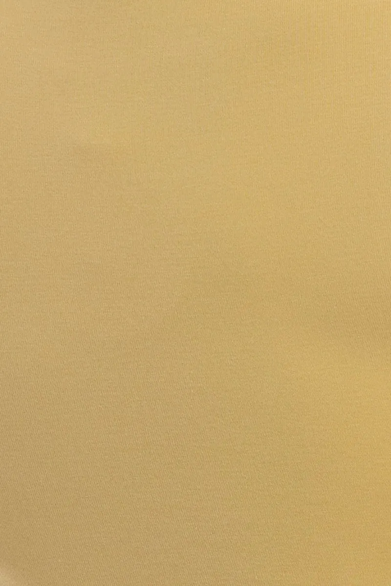 Yellow Mini Dress Short Sleeve Crew Neck