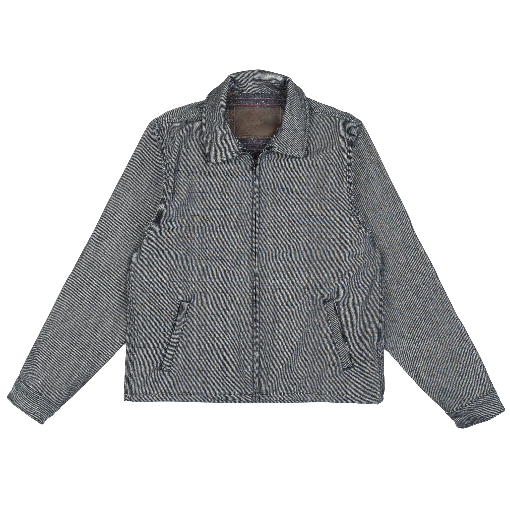 Zip Jacket - Blanket Lined Indigo x White